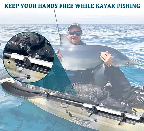 Huntury Kayak Paddle Holder Track Mount, Kayak Fishing Net Holder and Kayak Fishing Poles Holder, Kayak Track Mount Accessories, Kayak Rail Accessories - style: 2026