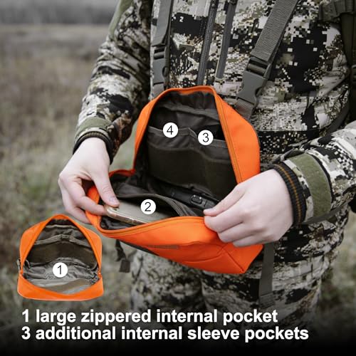 MYDAYS Chest Rig for Men, Chest Bag for Fishing, Waterfowl, Upland Game, Turkey, Tactical - color: Orange