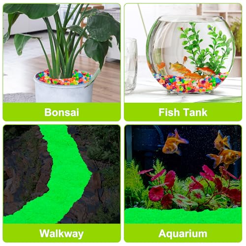 1000pc Glow in The Dark Aquarium Rocks Glow Rocks Outdoor Garden Glow in The Dark Stones Glowing Garden Pebbles Luminous Rocks Outdoor Decoration Stones for Lawn Patio Walkway,Green - size: 1000, style: Green