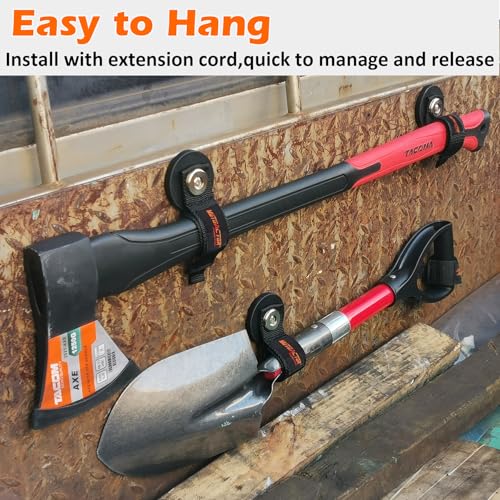 MUTUACTOR Strong Magnetic Hooks,Non-Slip Magnetic Mount Hooks Heavy Duty for Hanging,2PCS Anti-Scratch Garage Storage Hooks Adjust Cable for Garden Hoses Universal Rope Cordless Drills RVs Equipments - style: 1.7in Magnet-Strape 2PCS