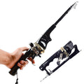 Mini Fishing Rod and Pocket Fishing Rod & Reel Combo - Collapsible Telescopic Ultra-Compact Foldable Design, 6x5.5x1.62 Inch Portable Outdoor Gear for Travel, Hiking, Backpacking