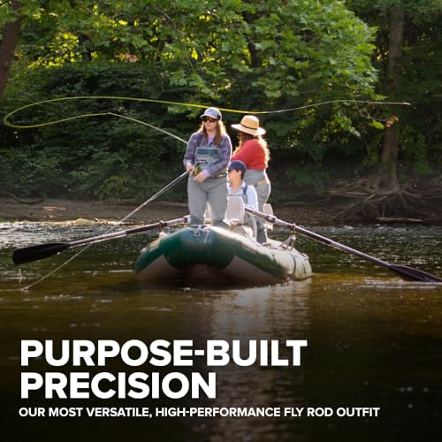 Orvis Clearwater Fly Rod Outfit - Fishing Rod and Reel Combo with Black Chrome Blank, Ceramic Guides, Durable Reel Seat, and Rod Tube - size: 9'0 8Wt 4pc - Old