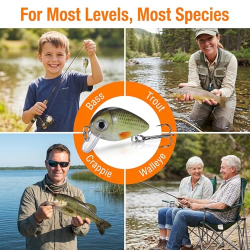 5 Pcs Mini Fishing Lures Hard Baits Hooks Micro Fishing Lures Crankbaits Baits Topwater for Freshwater and Saltwater - style: Style 2