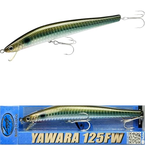 Lucky Craft FlashMinnow 125 YAWARA Saltwater Fishing Lure, Jerkbait for Halibut and Sea Bass, Long Casting Fishing Gear, Slow Sinking 5in 0.7oz, Tackle Box and Fish Accessories - color: 7357 Anchovy Venus, size: 125FW, style: No Scales
