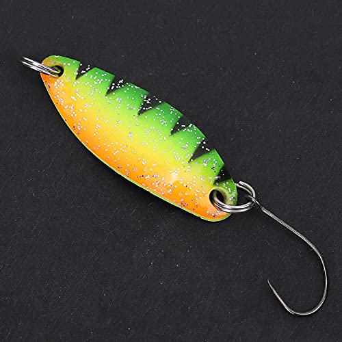 Trout Lures, Lively and Lifelike Artificial Lures with Mixed Fishing Sequin Bait Set 3.5g/3.4cm, Suitable for Freshwater and Saltwater Fishing,Orange E