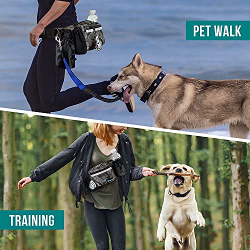 PetAmi Dog Fanny Pack, Treat Pouch for Dog Walking, Training, Built in Poop Bag Dispenser, Water Bottle Holder, Collapsible Bowl, Pet Treat Waist Belt for Hiking, Running, Kibbles (Camo Black) - color: Camo Black