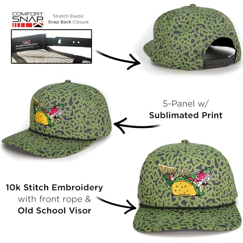 Paramount Outdoors Fly Fishing Hat Series Comfort Snap Snapback Cap for Men - color: Fish Tacos