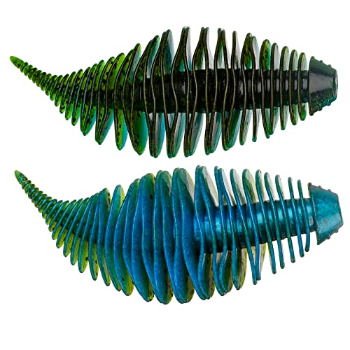 THKFISH Soft Swimbait 5/6 PCS or 15/18 PCS Soft Plastic Fishing Lures Bass Lures Swim Baits Lures for Bass Fishing Worms for Bass - color: color3#, size: 3.94in-5pcs