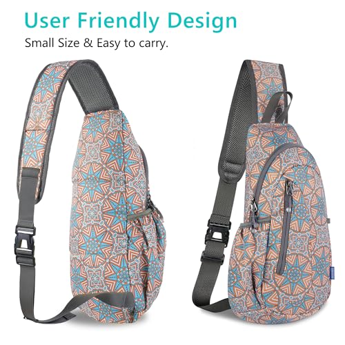 TITECOUGO Small Sling Bag, Lightweight Crossbody Backpack for Men Women, Shoulder Bag for Sports and Outdoor - color: Mix-floral Pattern