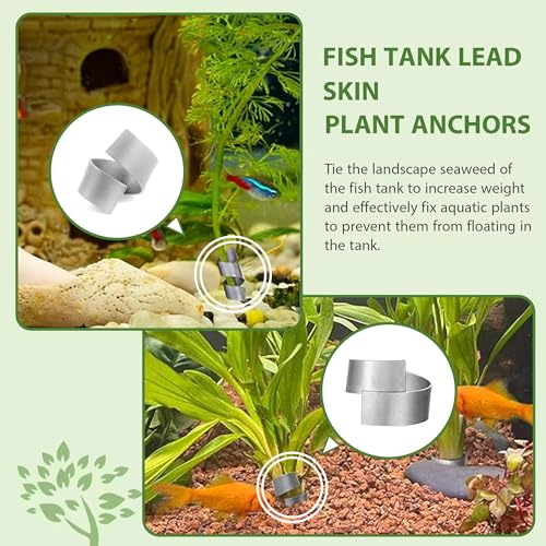 52Pcs Aquarium Plant Weights for Fish Tank - Aquarium Plant Anchors Live Plants Fixed Ring Base, Weighted Blocks to Hold Aquatic Live Plants Underwater - size: 52PCS