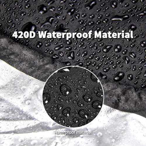 Propane Deep Fryer Cover for 18QT Fish Fry, Heavy Duty Waterproof Seafead Boil Pot Cover for Double Deep Fryer with 2 Baskets for Outdoor Cooking, 18"W x 14"D x 15"H - size: 18"W x 14"D x 15"H