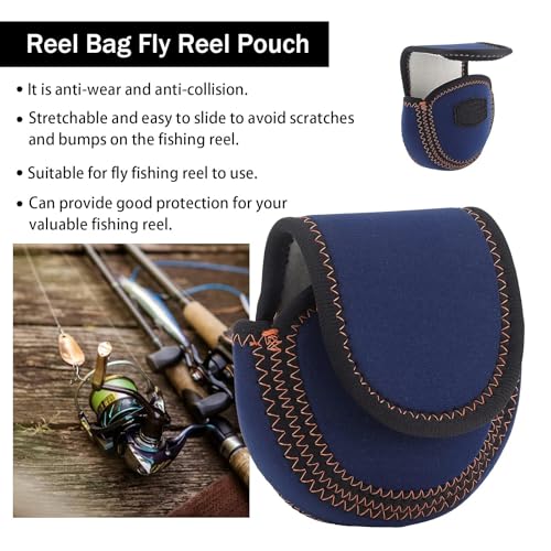 Spinning Fishing Reel Cover,Neoprene Fly Fishing Reel Protective Case Pouch Cover Spinning Reel Storage Case Pouch Accessories Anti Collision Fly Reel Storage Bag