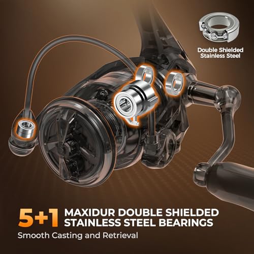 KastKing Lethal Blaze Twin-tip Fishing Rod and Reel Combo, Spinning & Baitcaster Combo, Flame Pattern Design, IM6 Graphite 2Pc Rod with Backup Tip Section, Stainless-Steel Guides, EVA Handle - style: Spin-7'4" M-3000 Reel (2pcs+extra Tip)