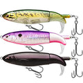 TRUSCEND Popobait Easy Catch Fishing Lures with BKK Hooks, Instant Startup, Longer Cast, Balanced Spray/Sound/Swim, Plopper Topwater Lures for Bass, Trout, Pike, Walleye, Freshwater Saltwater Fishing - color: D2-4.3",0.55oz