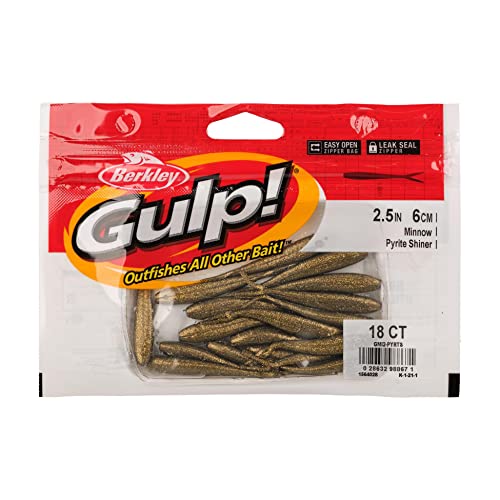 Berkley Gulp! Minnow Fishing Soft Bait - color: Pyrite Shiner, size: 2 1/2"