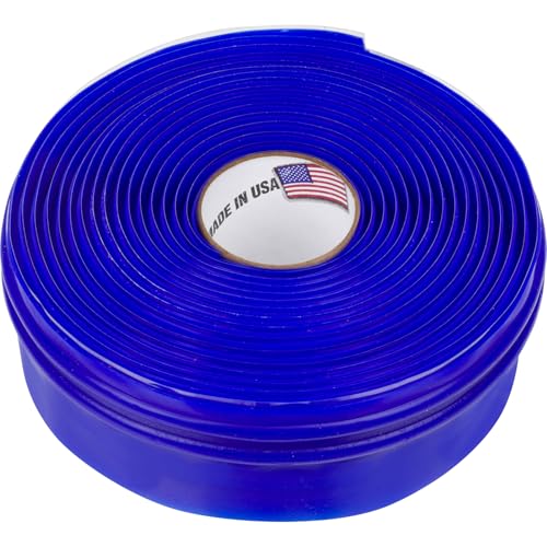 Silicone Rubber Grip Wrap for Tool Handles, Fitness and Sports Equipment - 1.7mm Thick - color: Blue