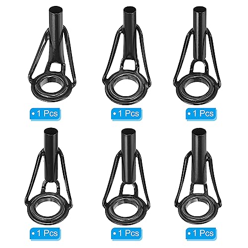 PATIKIL Fishing Rod Tip Repair Kit Stainless Steel Pole Ring Guide Replacement for Saltwater Freshwater Fishing - color: Black, size: 3.0-4.0mm