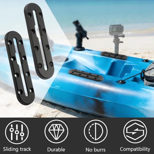 4PCS Kayak Track, Kayak Low Profile Track for Fishing Rod Holder, Kayaks Tracks Accessories, Kayaks Mount Tracsk, for Fishing Rod, Cup Holder, Paddle Holders, Anchor Cleats (S) - size: Small