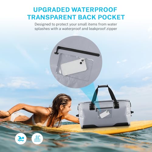 Gonex 40L 60L 80L Extra Large Waterproof Duffle Travel Dry Duffel Bag Heavy Duty Bag with Durable Straps & Handles for Kayaking Paddleboarding Boating Rafting Fishing - color: Gray, size: 80L