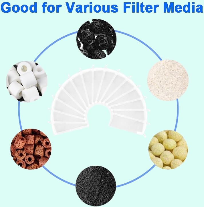 AQUANEAT Aquarium Filter Media Bags 15pcs Fish Tank Extra Fine 100 Micron Mesh Bags with Plastic Zipper for Activated Carbon (3" x 8") - size: 3" x 8"