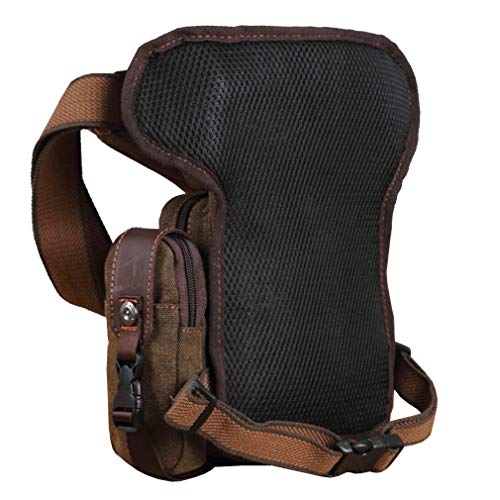 Canvas Drop Leg Bag Outdoor Waist Pack for Men Women Tactical Military Motorcycle Bike Cycling Multi-Pocket Waist Fanny Pouch Travel Hiking Climbing Thigh Bag Pocket Lake Blue - color: #05Lake Blue
