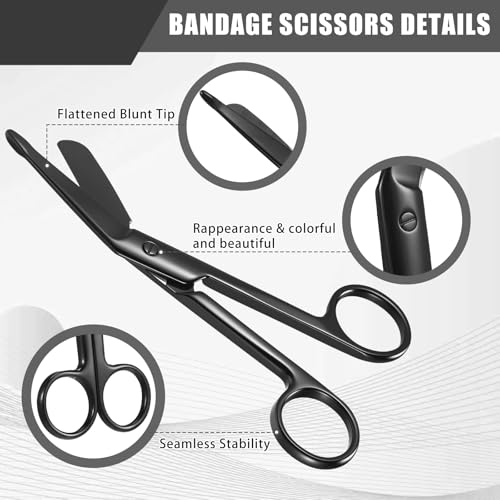 BBTO Hemostat Curved and Straight Hemostat Forceps Piercing Pliers Forceps, Stainless Steel Straight and Curved Pliers, Fishing Tweezer(Black,4 Pcs) - color: Black