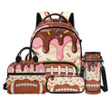 Sweetheart Print Backpack for Boys 4 Pack School Bag Rucksack with Reusable Lunch Bag Water Bottle Carrier Bag Pencil Case Set - color: Sweetheart Print