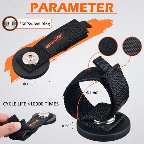MUTUACTOR Strong Magnetic Hooks,Non-Slip Magnetic Mount Hooks Heavy Duty for Hanging,2PCS Anti-Scratch Garage Storage Hooks Adjust Cable for Garden Hoses Universal Rope Cordless Drills RVs Equipments - style: 1.7in Magnet-Strape 2PCS