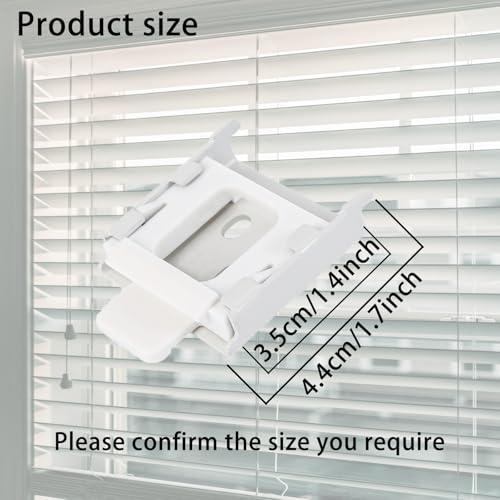 coolaroo Replacement Parts - Outside Mounted Blinds Curtain Rod Bracket Attachment, Vertical Blinds Replacement Parts, Deer Blind Brackets & mini Blind Brackets for Blinds Replacement - color: White, size: 1 SET