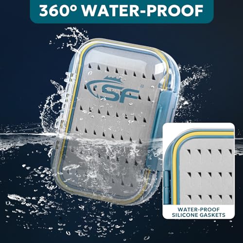 SF Small Waterproof Fly Box Double Sided Floating Fly Fishing Case Storage For Nymph Wet Dry Fly Flies Easy Grip Foam 3packs - style: Easy Grip Foam-small-3pcs