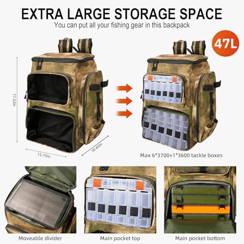 Seaknight Fishing Tackle Backpack (Yellow Camou) - color: Yellow Camou