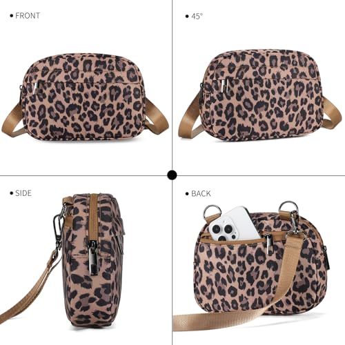 MAXTOP Small Crossbody Bags for Women Belt Bag Fanny Pack with Adjustable Strap - color: Leopard Brown, style: Small Crossbody Bag