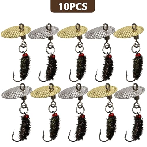 Dovesun Fly Fishing Lures Fly Fishing Flies Wet Fishing Flies Fishing Lures Fishing Spinner for Bass Sunfish Pike Trout 5PCS/10PCS - color: Flies-10pcs, size: Hook Size 14#