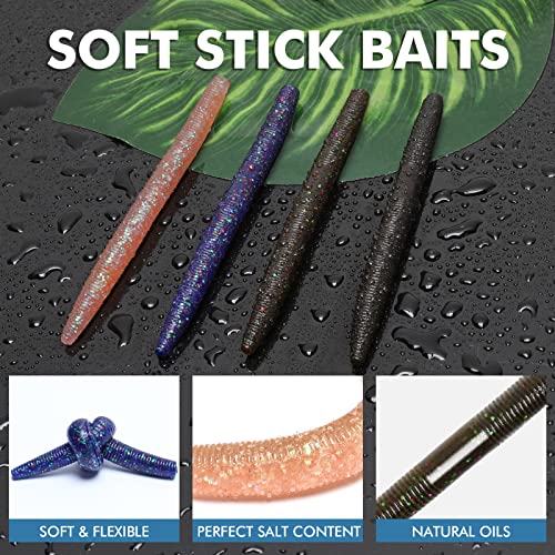GOTOUR Pre-Rigged Soft Fishing Lures with Weedless Hook, Lifelike Paddle Tail Swimbaits for Bass Fishing, Freshwater & Saltwater Fishing Bait, Fishing Tackle for Bass, Pike, Trout, and Walleye - color: E2-5"-0.35oz-24pcs