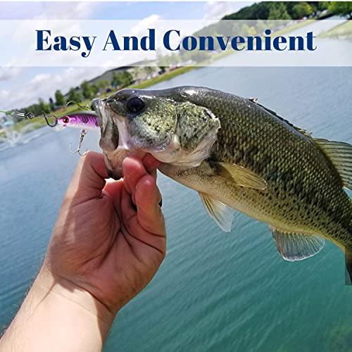 SILANON Fly Fishing Snaps,150pcs Fly Fishing Quick Clips Quick Change Lure Clips Micro Fly Snap Swivels No Knot Fast Snap Stainless Steel Lure Connector for Flies Hooks Jigs Lures 3 Sizes - size: Size M-6.6LB-150PCS