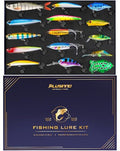 PLUSINNO Fishing Lures - Tackle Box, Bass Fishing Lures for Freshwater and Saltwater, Trout Fishing Gear & Bait, Fishing Gifts for Men,Father - color: Bass/Trout fishing lures-B