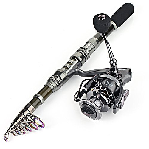 Sougayilang Telescopic Fishing Rod Reel Combos with Carbon Fiber Fishing Pole Spinning Reels and Fishing Accessories - color: Only Fishing Rod and Reel, size: 10.8 Ft Rod + XY 5000 Reel