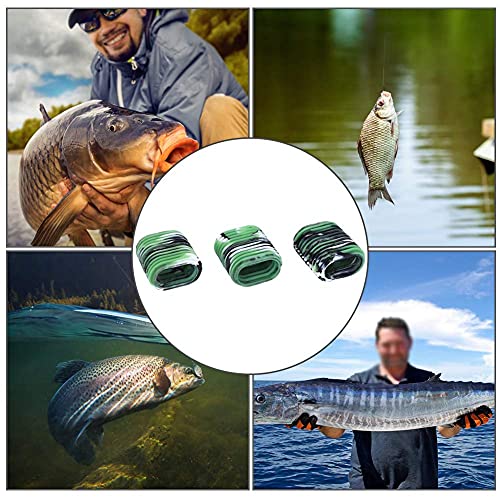 HERCHR Fishing Reel Grip, 5 pcs Non-Slip Rubber Universal Casting Spinning Fishing Rod Sleeve Baitcaster Knob Covers Fishing Reel Handle Grip - color: Green