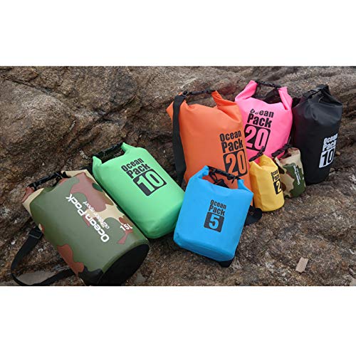 2L/3L/5L/10L/15L/20L/30L 500D Tarpaulin Heavey-Duty PVC Water Proof Dry Bag Sack for Kayaking/Boating/Canoeing/Fishing/Rafting/Swimming/Camping/Snowboarding - color: Yellow, size: 2L with Strap
