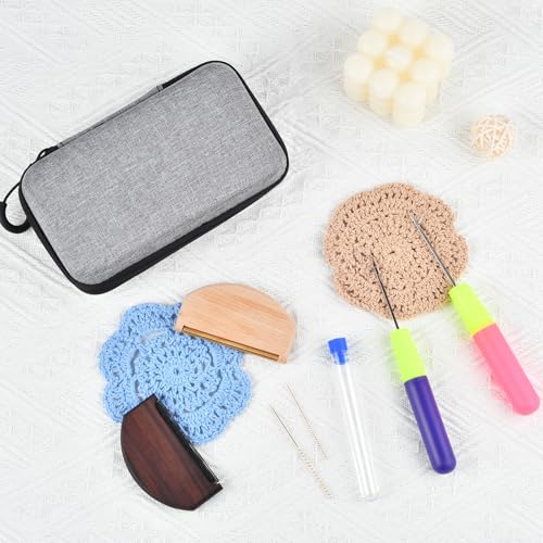 Cashmere Combs, Sweater De-Pilling Tool, Pill Remover, Include Wool Comb, Snag Repair Needles and Latch Hooks, Complete Garment Repair Kit