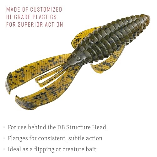 Strike King Rage Bug Fishing Lure, Soft Plastic Grub, Unique Design, Subtle Action - color: Green Pumpkin, size: 4"