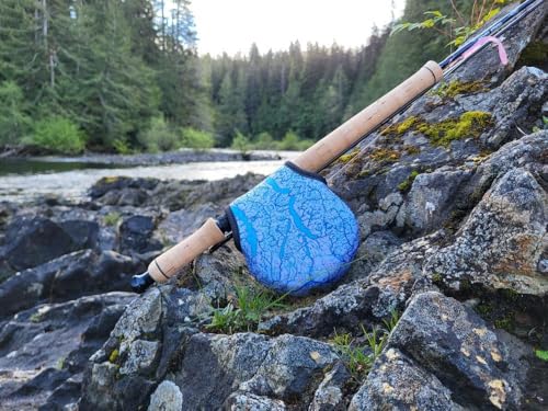 Fishing Reel Cover Reel Case Bag Pouch | Neoprene Material | for Centerpin, Fly, Ocean Reels - color: Local Flow
