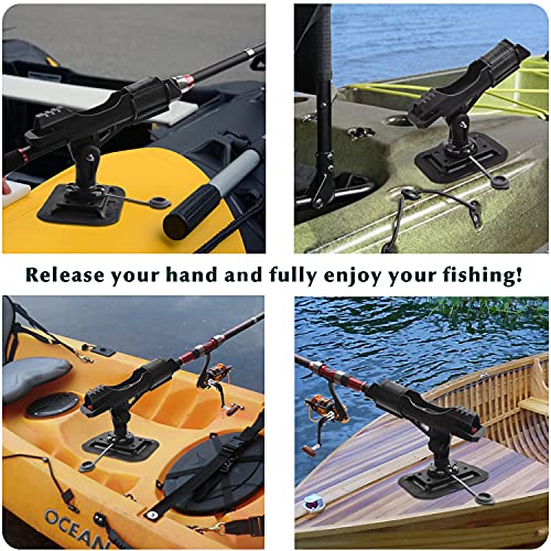 Fishing Rod Holders for Boat Adjustable Fishing Pole Holder with Large Clamp Folding Rod Racks Holder - color: 2PCS 07# Multi-Positional Mounting