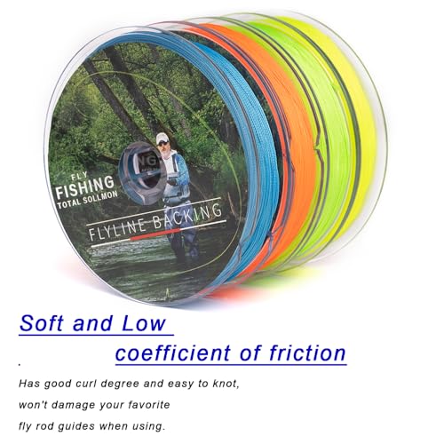 Raprance 20lb/30lb Braided Polyester Fly Fishing Dacron Fly Line for Trout, Bass, Salmon, Saltwater, Pike