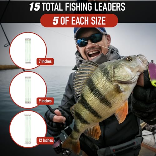 Fishing Leaders with Swivels - Carp - Pike - Catfish - Muskie - Walleye - Bass - Mackerel - Snapper