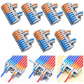 CESFONJER 2-in-10-out Terminal Block Kit (7 Pack), Lever Wire Connectors for Extensive Splicing, Dual Input to Ten Output, DIN Rail & Screw Mount, 28-12AWG, Hardware Included - color: set5