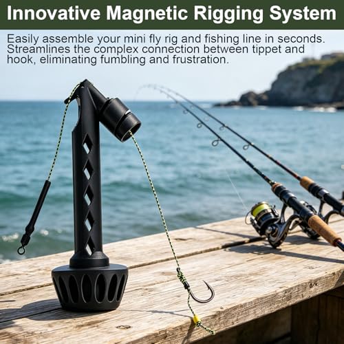 Fly Fishing Magnetic Fly Threader, Fishing Accessory to Easily Rig Small Flies & Tippet on Water, Universal Knot Helper Knot Assist for Threading Hooks, Works with Most Hooks, and Fly Styles