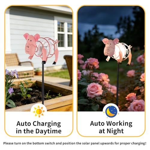 Farm Animal Solar Garden Lights,3Pack Waterproof Decorative Solar Stake Light,Decorative Statues Figurine Lights for Lawn Patio Pathway for Outside - color: Farm Aniamls