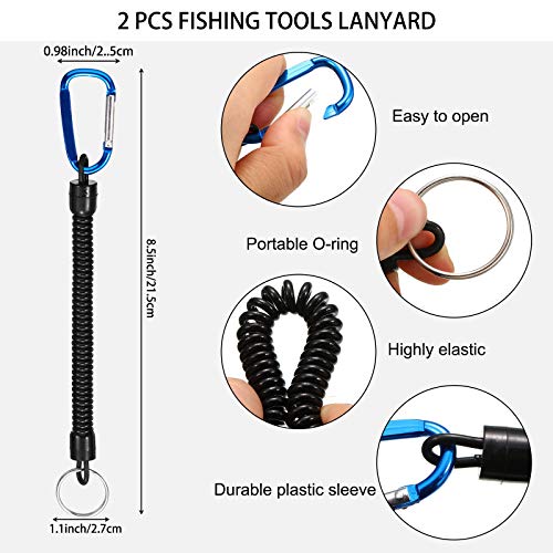 Honoson Fishs Hook Remover Tools Kit Include 1 Pcs Handheld Digital Fish Scale and Fishing Hook Remover Tool and Fish Lip Gripper and Fishing Plier with Sheath and 2 Pcs Fishs Tool Lanyards - color: Blue