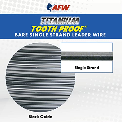 American Fishing Wire Titanium Single Strand Leader - size: 18 -Inch, 75 Pound Test